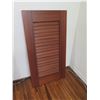 Image 2 : Mahogany Wood Slatted Louver Panel 26" x 48"