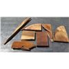 Image 1 : Qty 7 Hawaiian Koa Lengths – Curly Hawaiian Koa Lumber Craft Wood For Pens, Jewelry, Small 