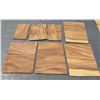 Image 1 : Qty 7 Monkey Pod Veneer Slices ~1/4” Thick, Misc Sizes