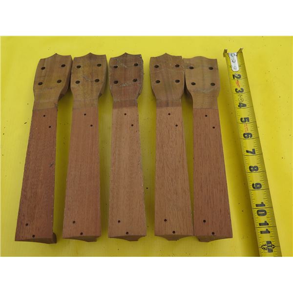 Qty 5 Wooden Ukulele Necks Single Pieces of True Honduras Mahogany CNC  12"L