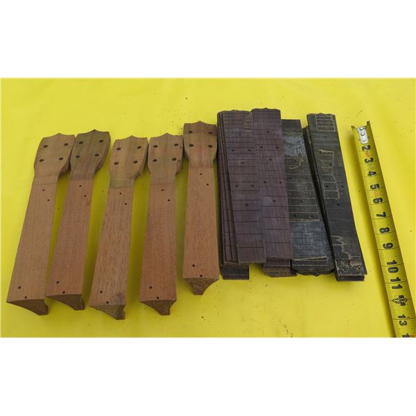 Multiple Wooden Ukulele Necks & Side Panels Approx. 11"L