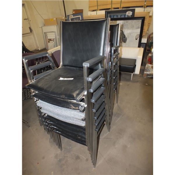 15 Black Stacking Chairs