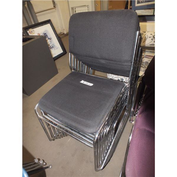 11 Black Stacking Chairs