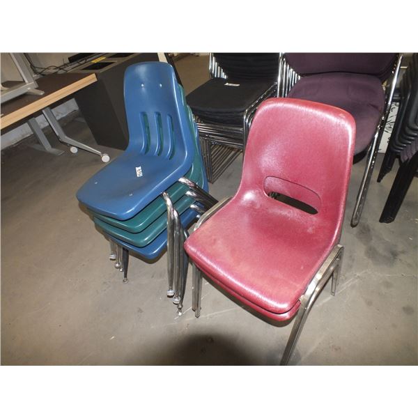 6 Plastic Stacking Chairs