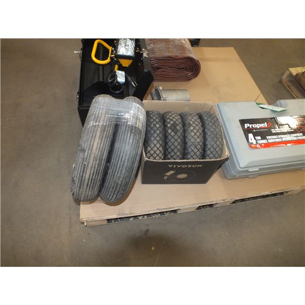 6 Small Tires & Large water Hose