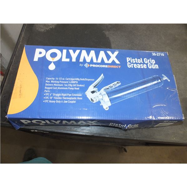 5 Polymax Pistol Grip Grease Guns...Used