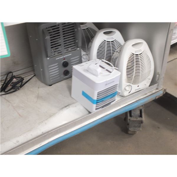 4 Small Space Heaters & 1 Small Air Chiller