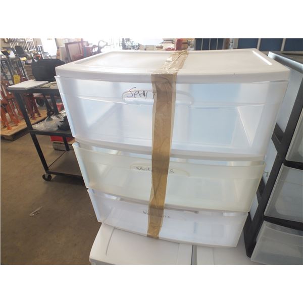 3 Rubbermaid Storage Containers