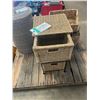 Image 1 : 3 Drawer Wicker Basket Storage Cabinet