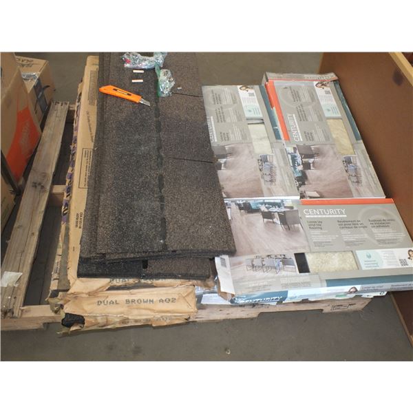 4 Boxes Of Roof Shingles & 7 Boxes Of Loose Lay Vinyl Tile Flooring