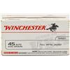 Image 1 : 100 Rounds Of Winchester USA .45 ACP Ammunition
