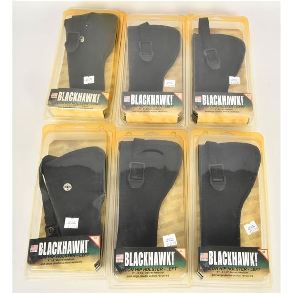 (6) NOS Blackhawk Nylon Hip Holsters