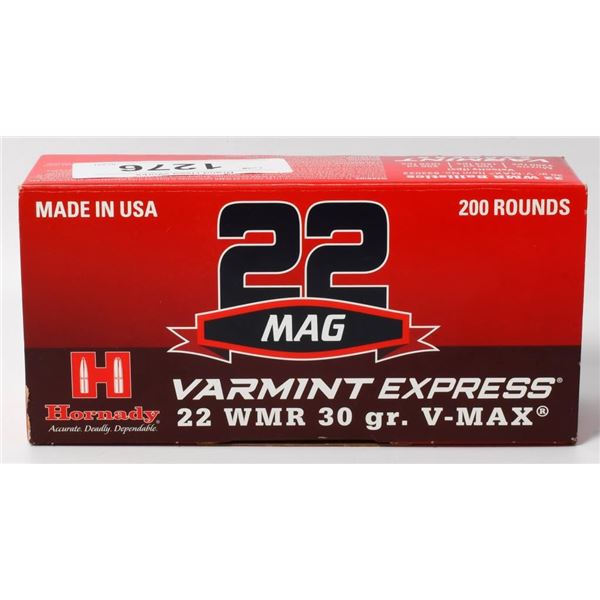 200 Rounds Of Hornady .22 WMR Ammunition