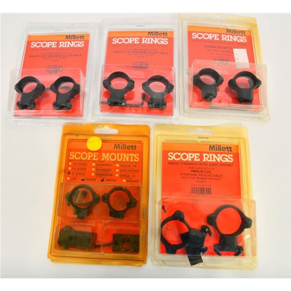 NIP Millett Scope Ring Lot-Various Rings