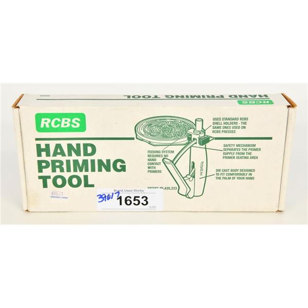 RCBS Hand Priming Tool in box w/paper
