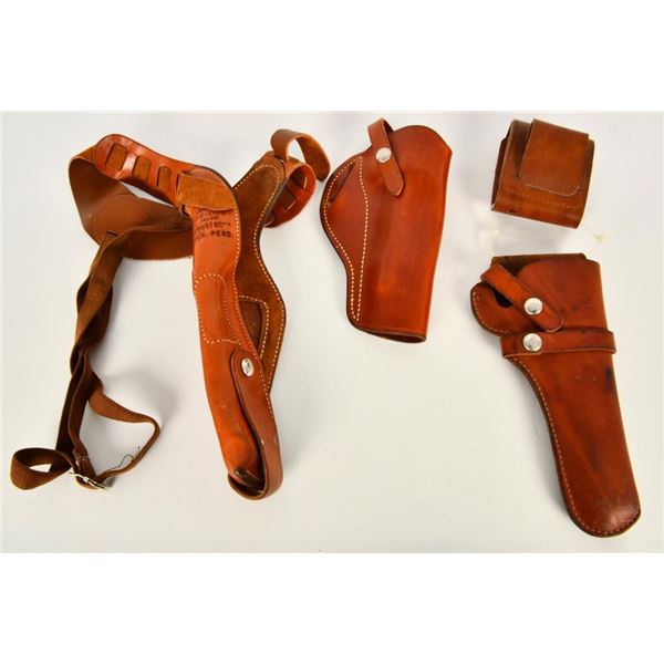 Leather Holster Lot; Shoulder holster &