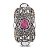 Image 1 : 1.98 ctw Ruby and 0.94 ctw Diamond Ring