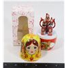 Image 1 : NEW ORANGE/RED NESTING DOLLS STYLE 7PC MANICURE