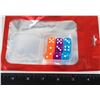 Image 1 : NEW 9 PC SET SIX SIDED DICE IN CARRYING BOX 3 NEON