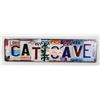 Image 1 : NEW CAT CAVE METAL SIGN PRE-DRILLED HOLES FOR