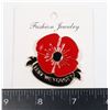 Image 1 : NEW LARGE POPPY LEAST WE FORGET BROOCH/LAPEL PIN