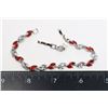 Image 1 : NEW RED AND CLEAR RHINESTONE LEAF DESIGN BRACELET