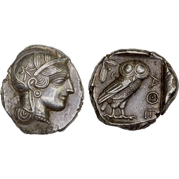 ATTICA: Athens, AR tetradrachm (17.19g), 440-404 BC, XF-AU