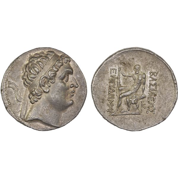 BACTRIA: Euthydemos I, ca. 230-200 BC, AR tetradrachm (16.59g), Choice XF