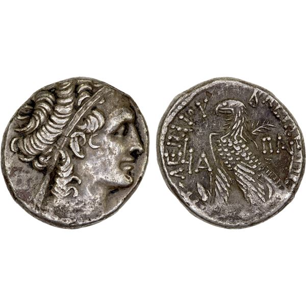 PTOLEMAIC (EGYPT): Cleopatra VII Thea Neotera, 51-30 BC, AR tetradrachm (13.13g), Alexandria, year 1