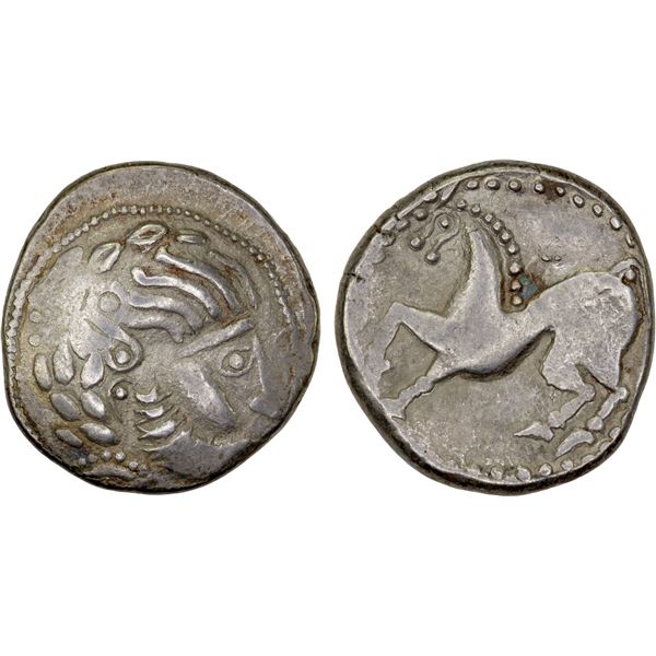 CELTIC EASTERN EUROPE: Southern Serbia, ca. 3rd-2nd century BC, AR tetradrachm (12.17g), choice VF