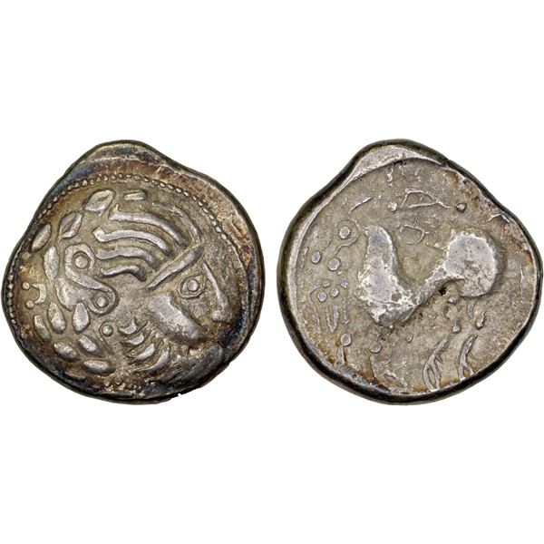 CELTIC EASTERN EUROPE: Southern Serbia, ca. 3rd-2nd century BC, AR tetradrachm (12.36g), VF