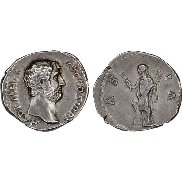 ROMAN EMPIRE: Hadrian, 117-138 AD, AR denarius (3.25g), Rome, 130-133 AD, VF