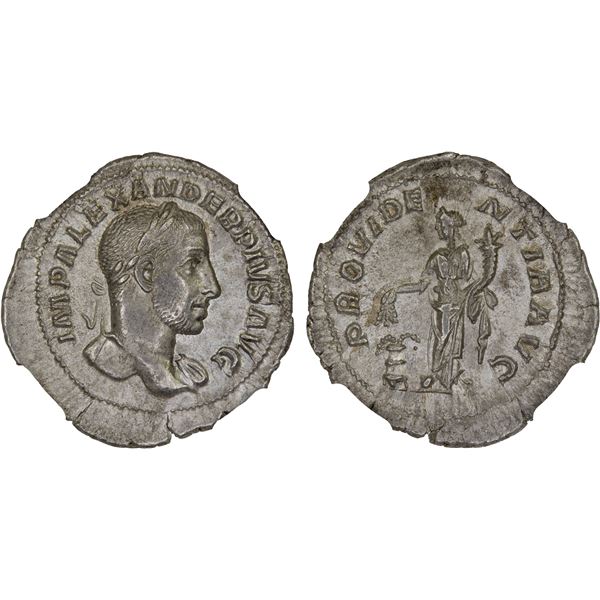 ROMAN EMPIRE: Severus Alexander, 222-235 AD, AR denarius (2.91g), Rome, 231-235 AD, NGC AU
