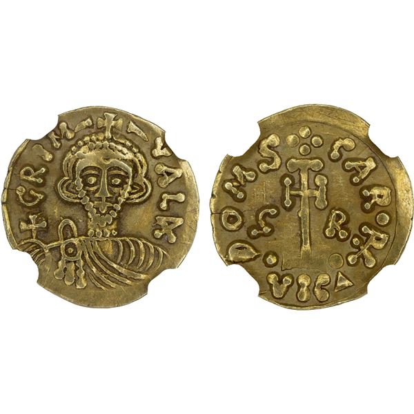 LOMBARDS: Grimoald III, 788-806, AV tremissis (1.31g), NGC AU55