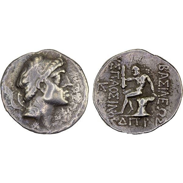 CHARACENE: Hyspaosines, ca. 140-121 BC, AR tetradrachm (15.78g), Charax-Spasinu, SE 184 (129/8 BC),