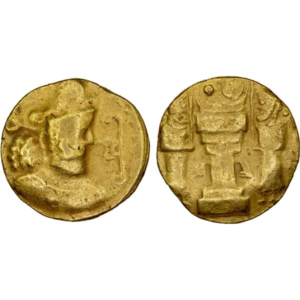 SASANIAN KINGDOM: Shahpur III, 383-388, AV stater (7.33g), Sind district, Fine
