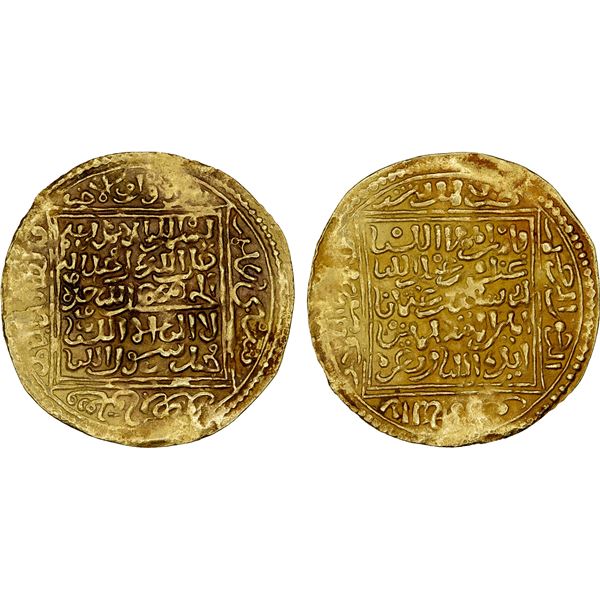 MERINID: Abu Sa'id 'Uthman II, 1310-1331, AV dinar (4.68g), Fès, VF