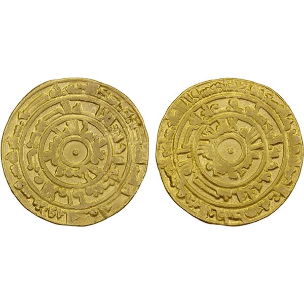 FATIMID: al-Mu'izz, 953-975, AV dinar (4.09g), Misr, AH365, VF