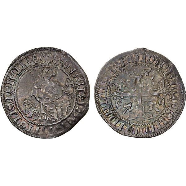 ANATOLIAN BEYLIKS: Anonymous, ca. mid 14th century, AR gigliato (3.74g), ND, XF