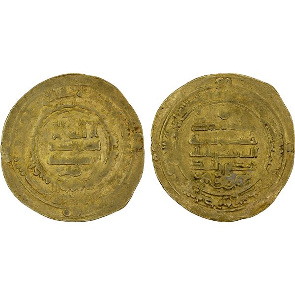 SAMANID: Nasr II, 914-943, AV dinar (3.44g), al-Muhammadiya, AH322, XF