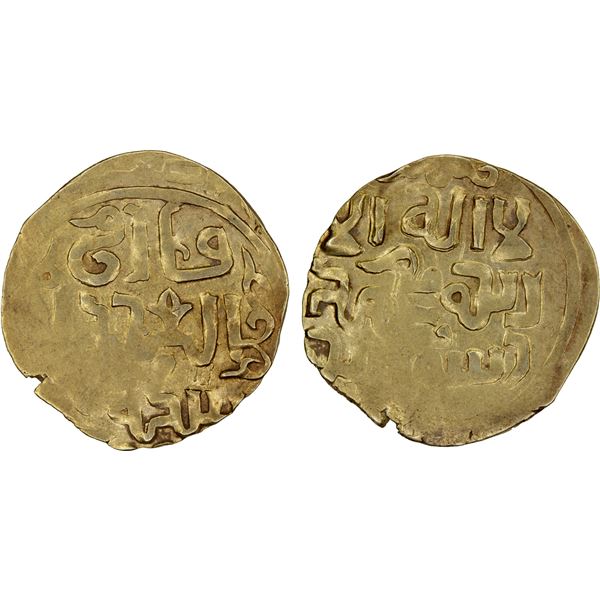 GREAT MONGOLS: Anonymous, ca. 1220s-1250s, AV dinar (2.09g), NM, ND, XF