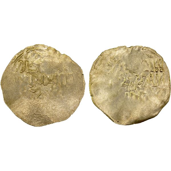 GREAT MONGOLS: Möngke, 1251-1260, AV dinar (4.58g), Astarabad, ND/DM, very crude VF-XF