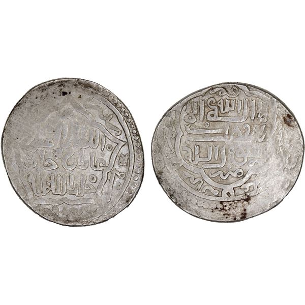 ILKHAN: Ghazan II, 1356-1357, AR 6 dirhams (2.08g), Qumm, DM, VF