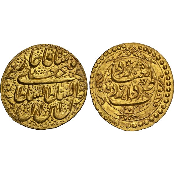QAJAR: Fath 'Ali Shah, 1797-1834, AV toman (4.63g), Yazd, AH1233, NGC MS64
