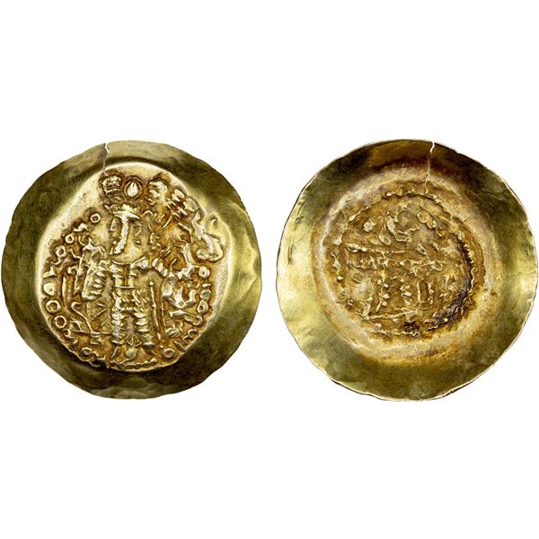 KIDARITE: Anonymous, late 4th, 5th century, AV scyphate dinar (7.31g), XF