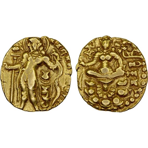 GUPTA: Chandragupta II, 383-412, AV dinar (7.81g), bold VF