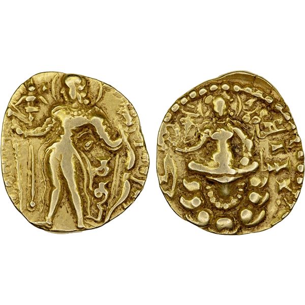 GUPTA: Chandragupta II, 383-412, AV dinar (8.09g), bold VF