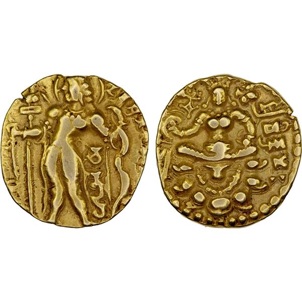 GUPTA: Chandragupta II, 383-412, AV dinar (7.47g), VF