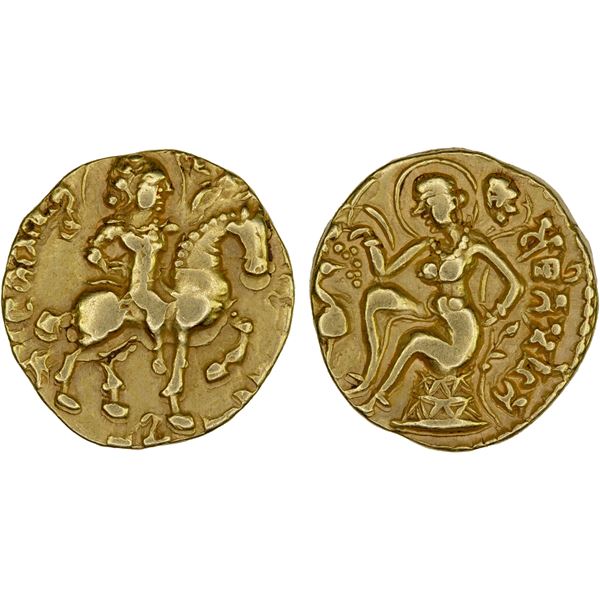 GUPTA: Kumaragupta I, 409-450/52, AV dinar (8.08g), VF-XF