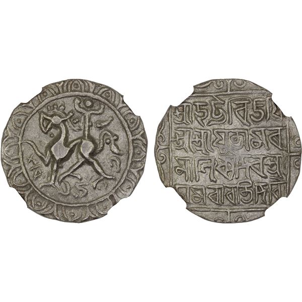 TRIPURA: Amara Manikya, 1577-1586, AR tanka, SE1503 (1581), NGC AU53